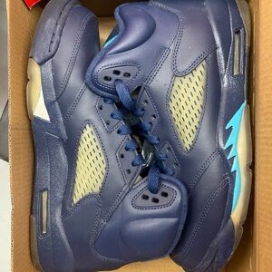 Navy Blue Jordan with Light Blue Accents